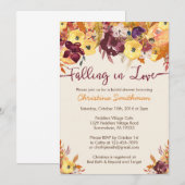 Herfst Bruidsdouche Uitnodiging - Verliefd worden (Voorkant / Achterkant)