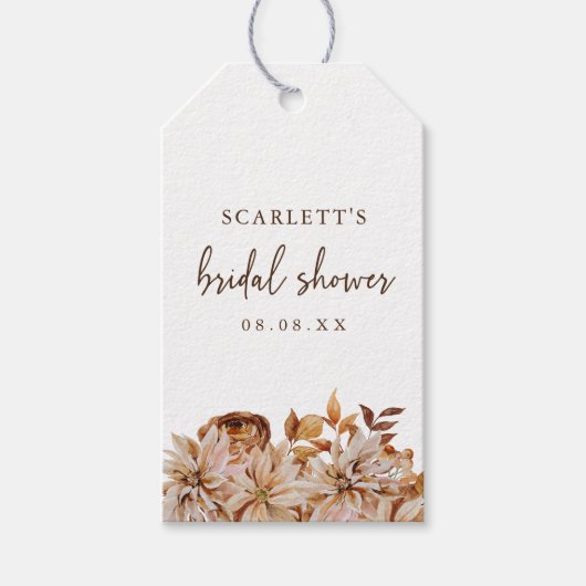 Herfst Bruidsfeest Cadeaulabel (Voorkant)