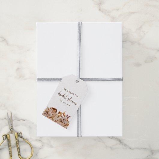 Herfst Bruidsfeest Cadeaulabel (Met Touw)