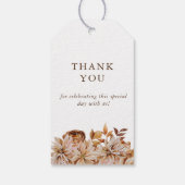 Herfst Bruidsfeest Cadeaulabel (Achterkant)