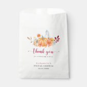Herfst Bruidsfeest Dank Je Script  Bedankzakje (Voorkant)