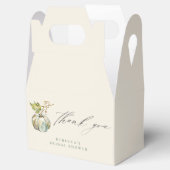 Herfst Bruidsfeest Dankjewel met Pompoen Calligrap Bedankdoosjes (Geopend)