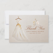 Herfst Bruidsfeest Dankkaart met Jurk Bedankkaart (Voorkant)