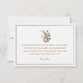 Herfst Bruidsfeest Platte Bedankkaart met Jurk (Achterkant)