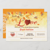 Herfst bruidsfeest roestige herfst in love kaart (Voorkant / Achterkant)