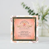 Herfst Bruidsfeest Theepartij Herfstbladeren Kaart (Staand voorkant)