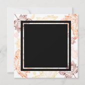 Herfst Bruidsfeest Theepartij Herfstbladeren Kaart (Achterkant)