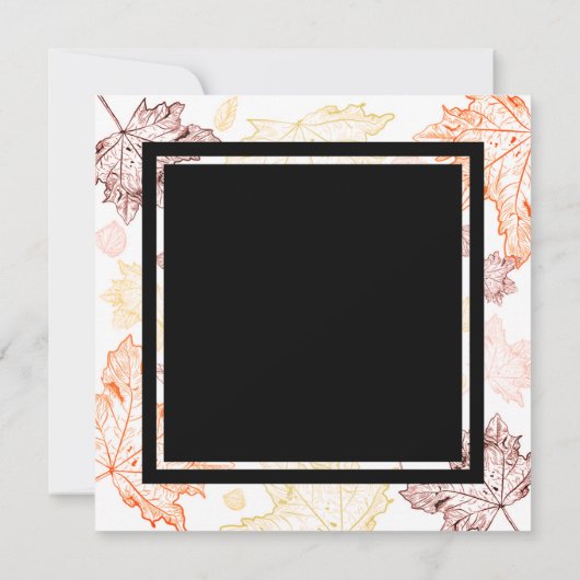 Herfst Bruidsfeest Theepartij Herfstbladeren Kaart (Achterkant)