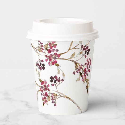 Herfst Bruidsfeest Thema Papieren Bekers | Rustiek (Achterkant)