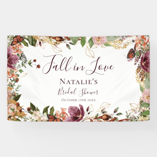 Herfst Bruidsfeest Verwelkoming Spandoek (Horizontaal)