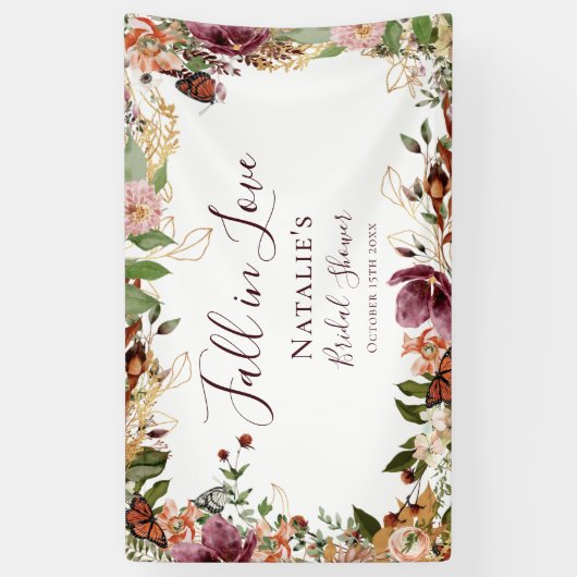 Herfst Bruidsfeest Verwelkoming Spandoek (Verticaal)