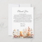 Herfst Bruidsfeestje Thema Bedankkaart (Voorkant)