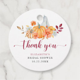 Herfst Bruidsmeisje Feest Pumpkin Script Bedankt  Bedankjes Labels