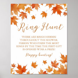 Herfst Bruidsmeisjesfeest Ring Jacht Spel Poster