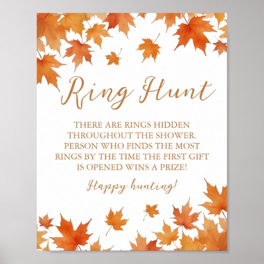 Herfst Bruidsmeisjesfeest Ring Jacht Spel Poster (Voorkant)