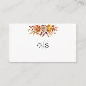 Herfst bruiloft Accommodatie Details Informatiekaartje (Voorkant)