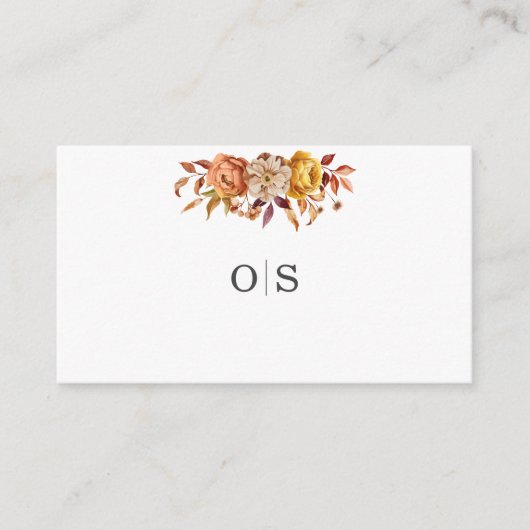 Herfst bruiloft Accommodatie Details Informatiekaartje