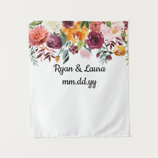 Herfst bruiloft achtergrond, zomer foto stand prop wandkleed (Voorkant)