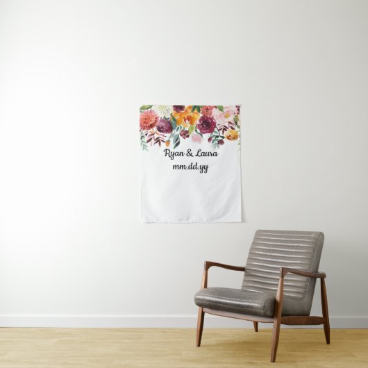 Herfst bruiloft achtergrond, zomer foto stand prop wandkleed (In situ)