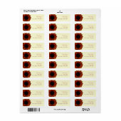 Herfst bruiloft adres label - Oranje zonnebloem (Full Sheet)