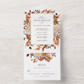 Herfst Bruiloft All In One Uitnodiging (Binnen)