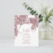 Herfst Bruiloft Aquarel Blad Details Kaart (Staand voorkant)