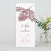 Herfst Bruiloft Aquarel Blad Details Uitnodiging (Staand voorkant)