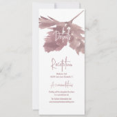 Herfst Bruiloft Aquarel Blad Details Uitnodiging (Voorkant)