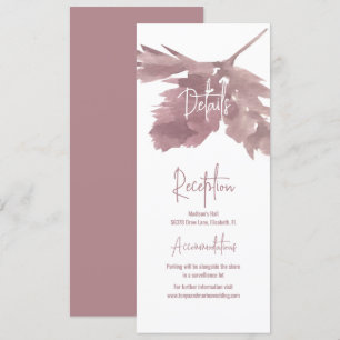 Herfst Bruiloft Aquarel Blad Details Uitnodiging