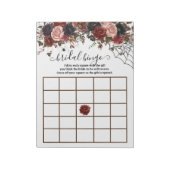 Herfst Bruiloft Bingo Halloween Boho Bloemig Notitieblok (Linkerzijde)