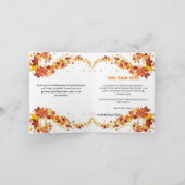 Herfst bruiloft bladeren met Monogram Kaart (Binnen)