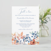 Herfst bruiloft Bloemen Waterverf Kaart (Staand voorkant)