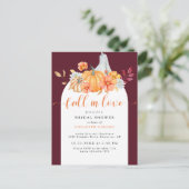 Herfst Bruiloft Borrel Eikenboom Herfst Liefde Briefkaart (Staand voorkant)