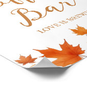 Herfst Bruiloft Borrel Koffiebar Poster (Hoek)
