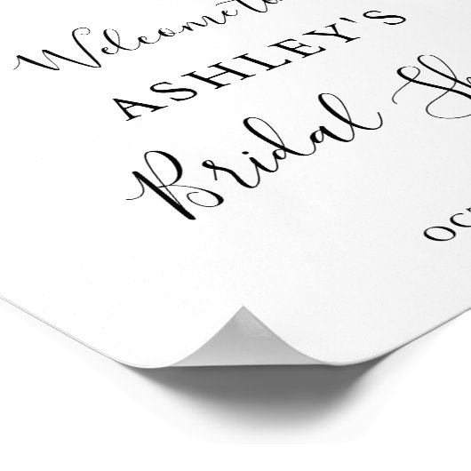 Herfst Bruiloft Borrel Laat Loof Waterverf Poster (Hoek)