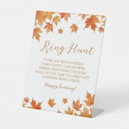 Herfst Bruiloft Borrel Ring Jacht Spel Reclamebord Met Voetstuk