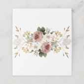 Herfst Bruiloft Bridal Shower Roze & Goud Plaatskaartje (Buitenkant ongevouwen)