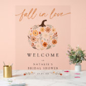 Herfst Bruiloft Bruidspartij Welkomstbord met Pomp Acryl Bord (Huwelijk)