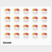 Herfst Bruiloft Bruidsshower Bedankt Ronde Sticker (Vel)