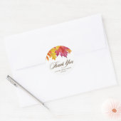 Herfst Bruiloft Bruidsshower Bedankt Ronde Sticker (Envelop)