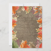 Herfst Bruiloft Bruidsshower Uitnodiging (Achterkant)