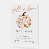 Herfst Bruiloft Bruidsshower Welkom Bord (Hoek)