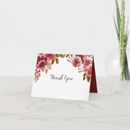 Herfst Bruiloft Brunch & Mousserende Wijn Bruidsfe Bedankkaart (Voorkant)