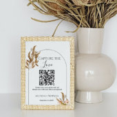 Herfst bruiloft Capture liefde QR code bruiloft fo Poster