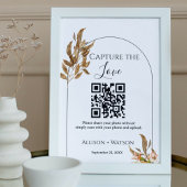 Herfst bruiloft Capture liefde QR code bruiloft fo Poster