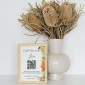 Herfst bruiloft Capture liefde QR code bruiloft fo Poster