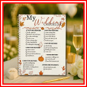 Herfst Bruiloft Checklist Planner
