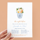 Herfst bruiloft Chinoiserie repetitie diner Kaart