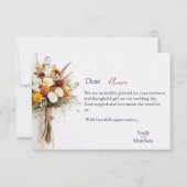 Herfst bruiloft dank u kaart (Voorkant)