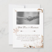 Herfst bruiloft dankjewel kaart (Voorkant)